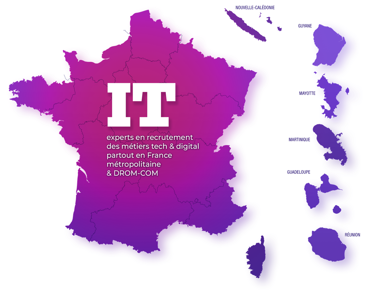 Carte de France des experts Mercato Tech & Digital